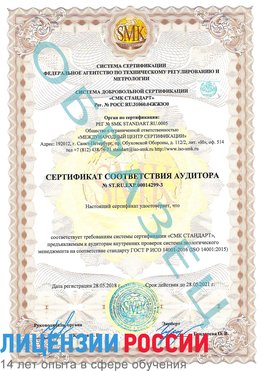 Образец сертификата соответствия аудитора Образец сертификата соответствия аудитора №ST.RU.EXP.00014299-3 Городец Сертификат ISO 14001